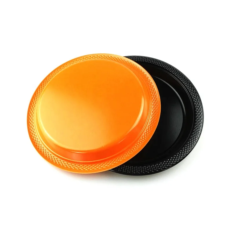 
Biodegradable Colorful Plate 7 Inch Plastic Round Dinner Plate Hot Sell 