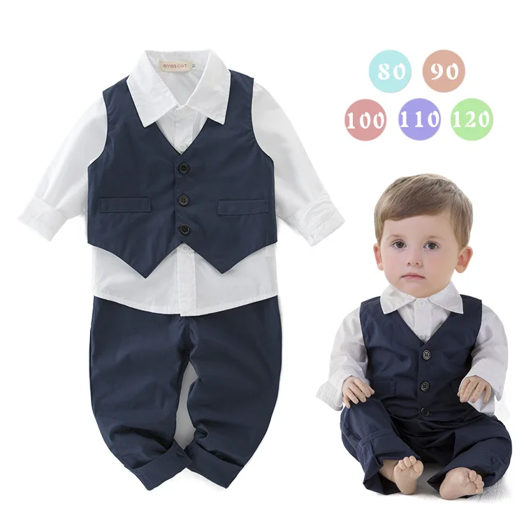 

baby boy gentleman suit boy baby long sleeve suit three piece set