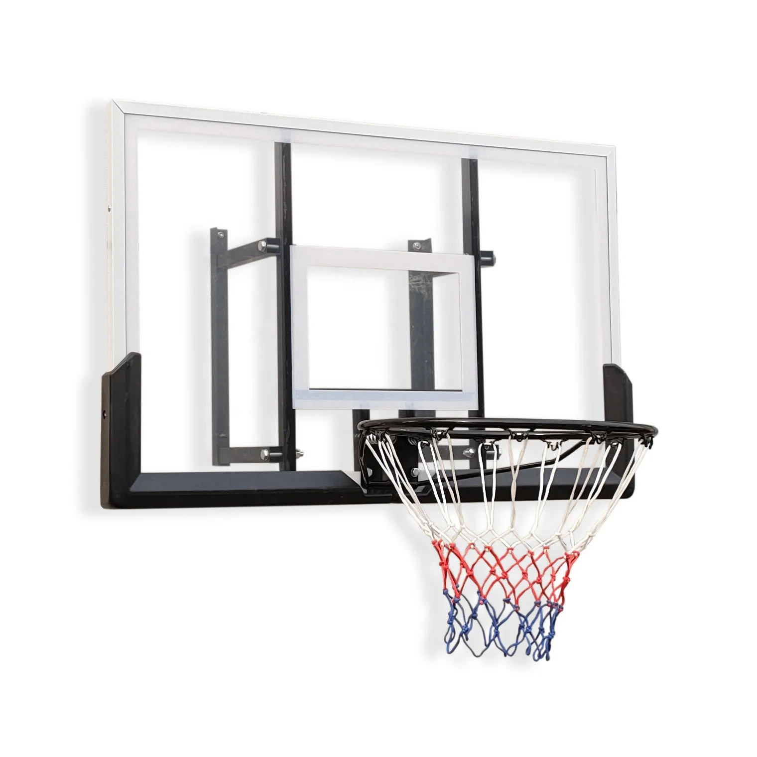 

M.Dunk Outdoor Tempered Glass Hanging Basketball Backboard Wall Mounted Basketball Hoop for Adults