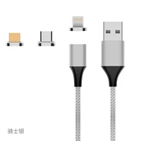 

3A Cheap Data Cable 1M/2M Magnetic Phone Cable Micro USB Type C Led Fast Charging Data Transmission