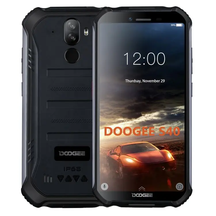 

Global Unlock DOOGEE S40 IP68 IP69K 5.5 inch RAM 3GB ROM 32GB Android 9.0 Telefono Movil Quad Core Smart Mobile Rugged Phone
