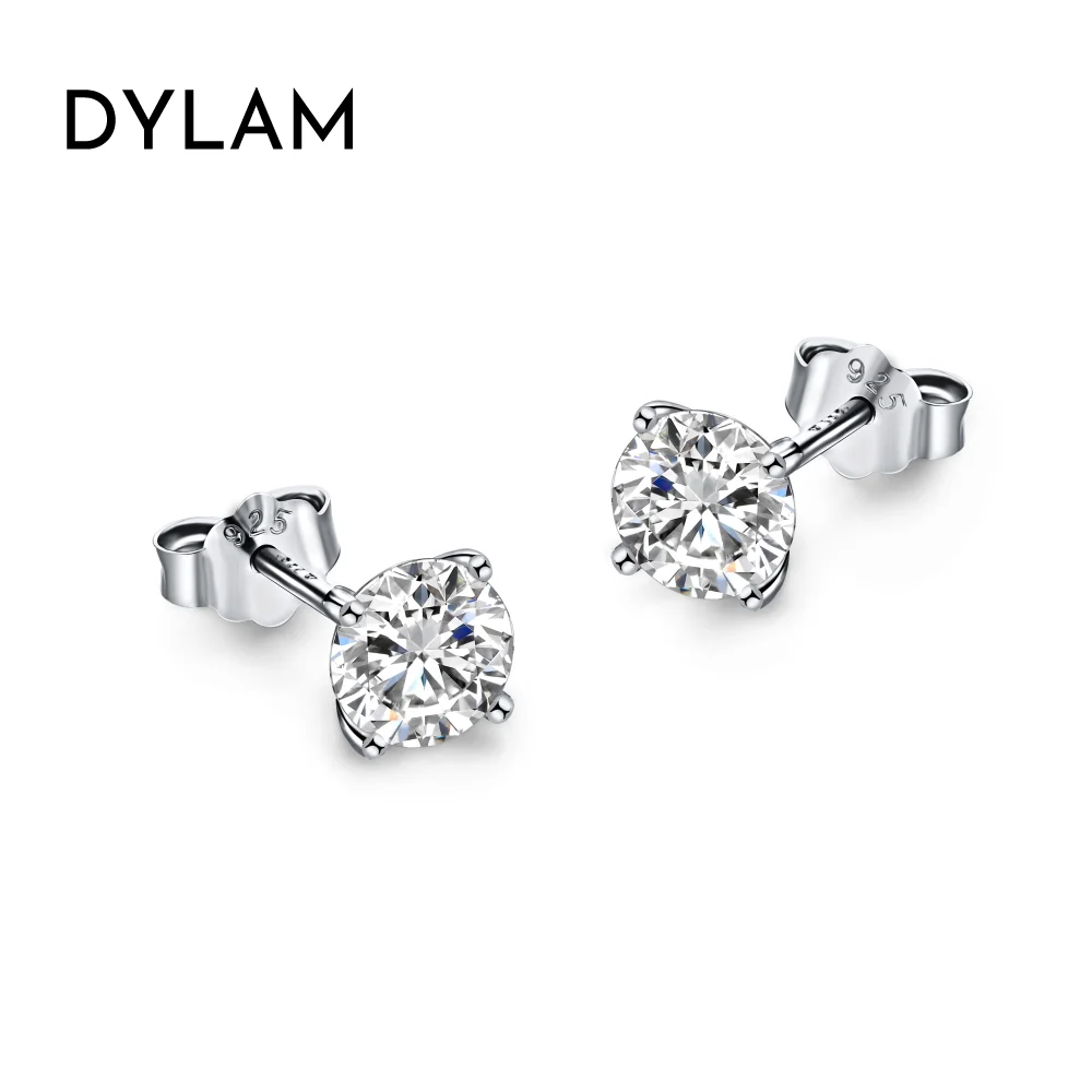 

Dylam Jewelry Fashion Latest New Design Acoessories Wholesale Dainty S925 Sterling Silver Stud Pearl Flower Women Earrings