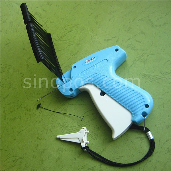 
Extra Long Fine Needle Tagging Gun, thick fabric clothes sweater heavy socks rug price tag attacher barbs fastener pins pistol 