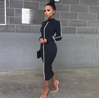 

Hot selling women coloured long sleeve fashion dresses O neck casual sexy cocktail dress