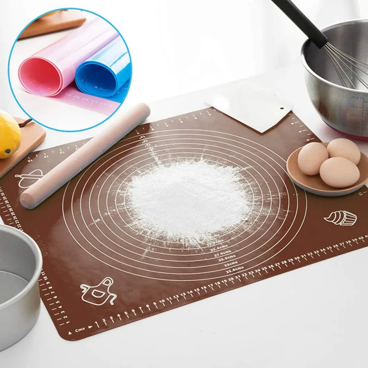 

Gold supplier non-stick silicone pastry mat silicone mat for kneading pure silicone Kneading dough mat for noodles bread pie, Custom color isavailable
