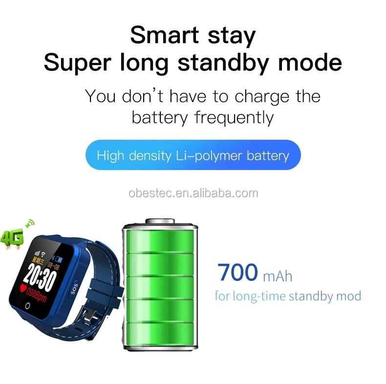 4g Elderly Sos Alarm Emergency Call Smart Watch Gps Tracking Smart