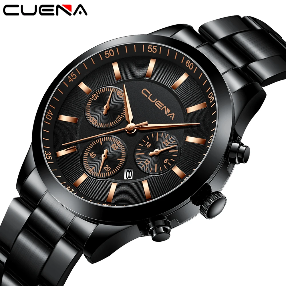 

CUENA manufacture 2020 new fashion stainless steel quartz wrist watch reloj, 13 colors