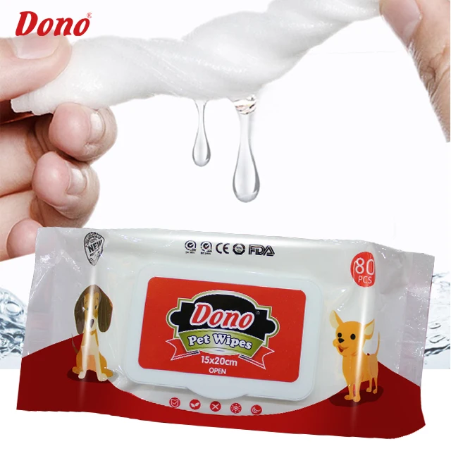 

DONO pet cleaning products cat and dog cleaning wipes to clean face, eyes, ears, teeth deodorant dog wipes Biodegradable, Red