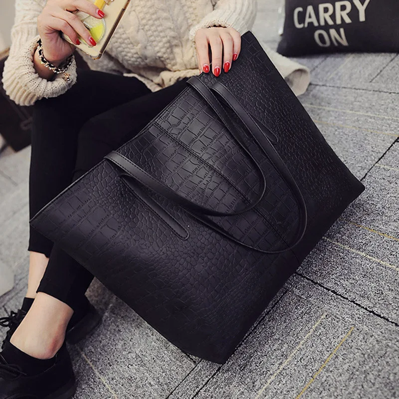 

PU leather big hand bags new women's tote bag ladies brand fashion shoulder bag