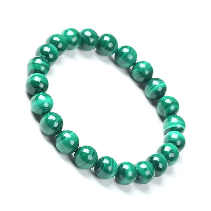 

Amazon Fashion 8mm Natural Green Malachite Stone Beads Bracelets Gemstone Malachite Beads Elastic Lap Bracelet Yoga Charm Beads