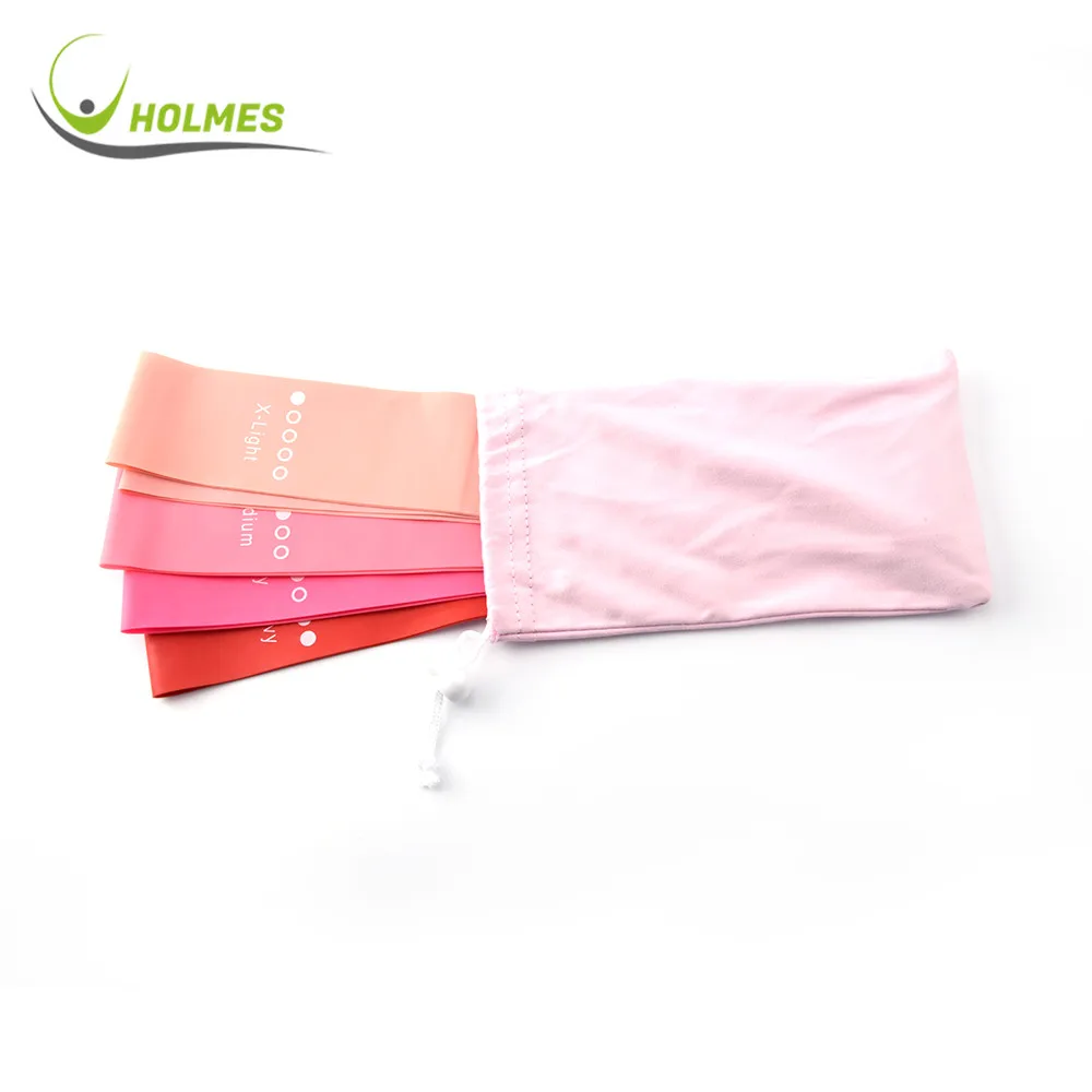 

Pink mini latex exercise bands exercise bands accept custom logo