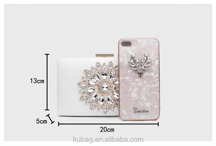 Custom Fashion Highend Party Handmade Clutch Evening Bag With Crystal