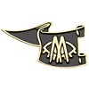 Custom New Design Colorful Metal Name Plate Logo shape letter lapel pins badge