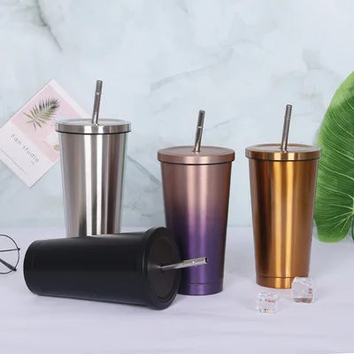 

2021 new design 17oz insulatedstainless steel tumbler cup with lid and straw