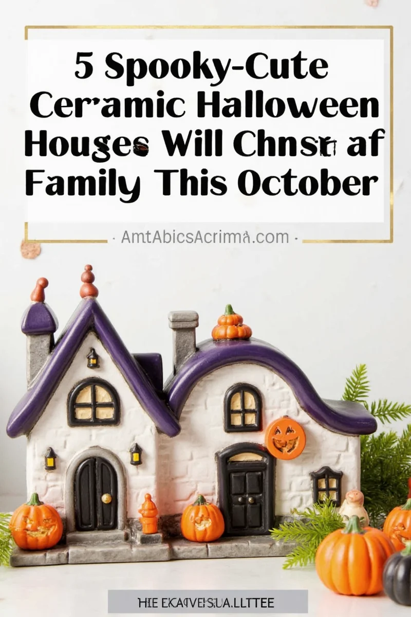Pumpkin Palace lantern ceramic house with LED light