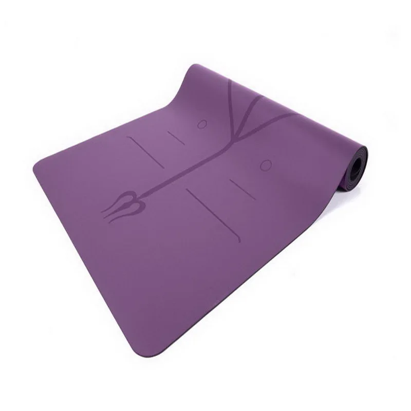 

Single Color 183 61 CM 6 MM TPE Yoga Mat Non Slip eco with Position Line Black Bag, Have 8 colors