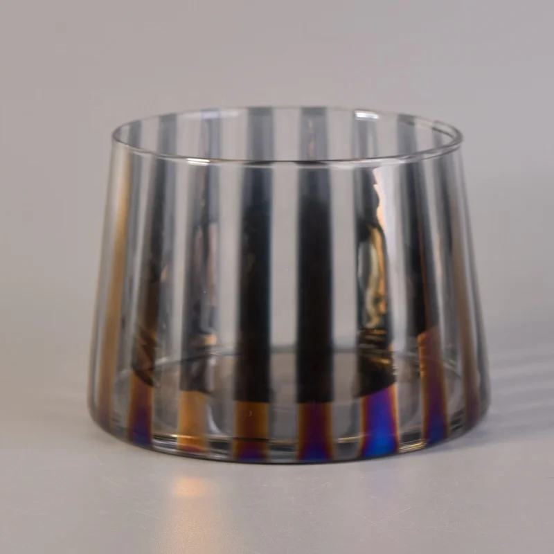 Personalized Glass Candle container dome candle Holder soy wax