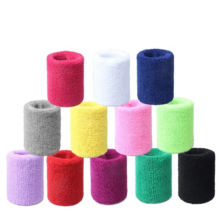 

Children's wrist guard Teenagers running Outdoor basketball sweat wiping polyester cotton wool ring Wristband W-1095, Grass green, light purple