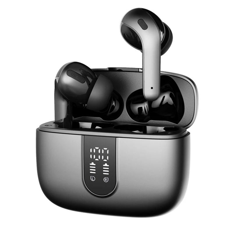 

X08 HIFI Noise cancelling Blue tooth headphones headsets waterproof True wireless stereo earphones TWS Earbuds with charging box, Black white