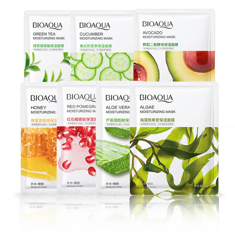 

BIOAQUA Korean mascarillas faciales face maskss natural plant fruit beauty face mask skin care moisturizing facial mask sheet