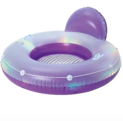 Aqua Glow Deluxe Tube Light  Up Pool Float Swimming Pool Inflatable Float Lounger Chair Row Raft Pool Float Adult Kids Toys