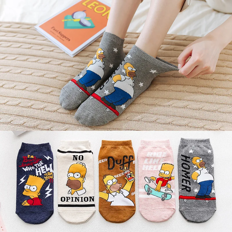 
Funny Harajuku Calcetines Meias Jacquard Cute Cartoon Low Cut Ankle Socks Women Anime Cotton Kawaii Cat Novelty Fashion Socks 