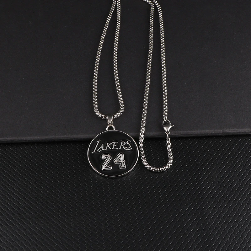 

Basketball Jersey Pendant Basketball Mens Versatile Pendant Necklace No 24 Trendy Pendant Mens