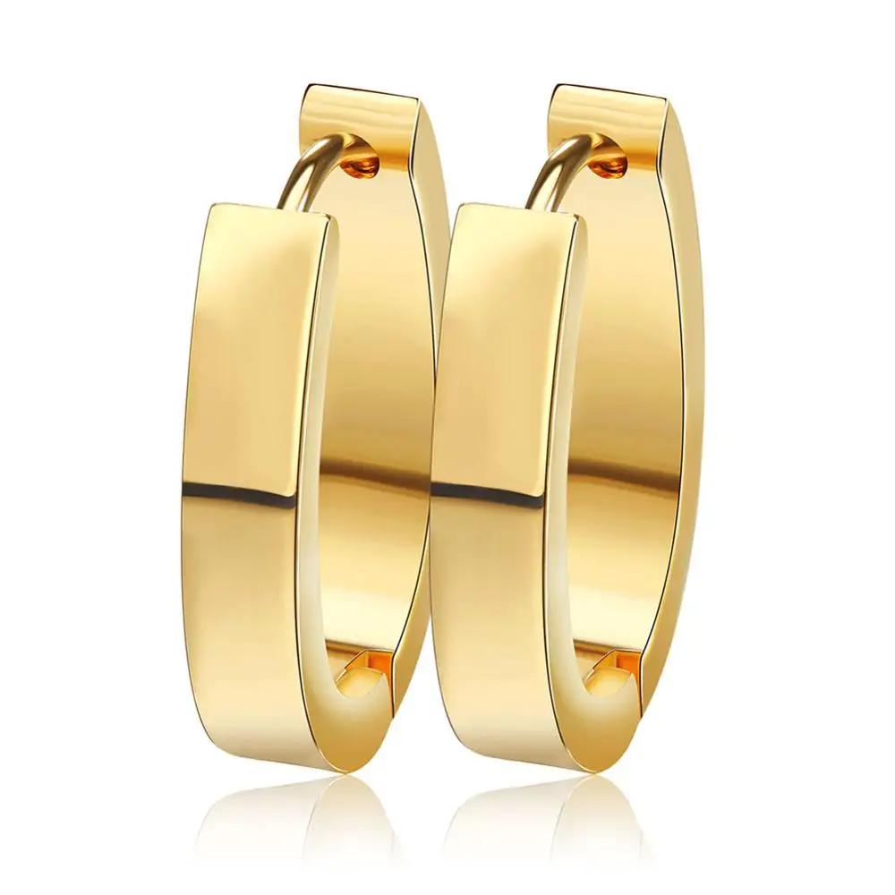 

RINNTIN GTE17 Saudi Gold Jewelry Women's Earrings Big Gold Hoop Earrings