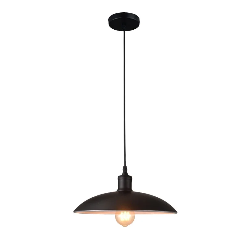 

Simig lighting loft vintage industrial dining lamp classic pendant lights with minimalistic metal lamp shades, Black