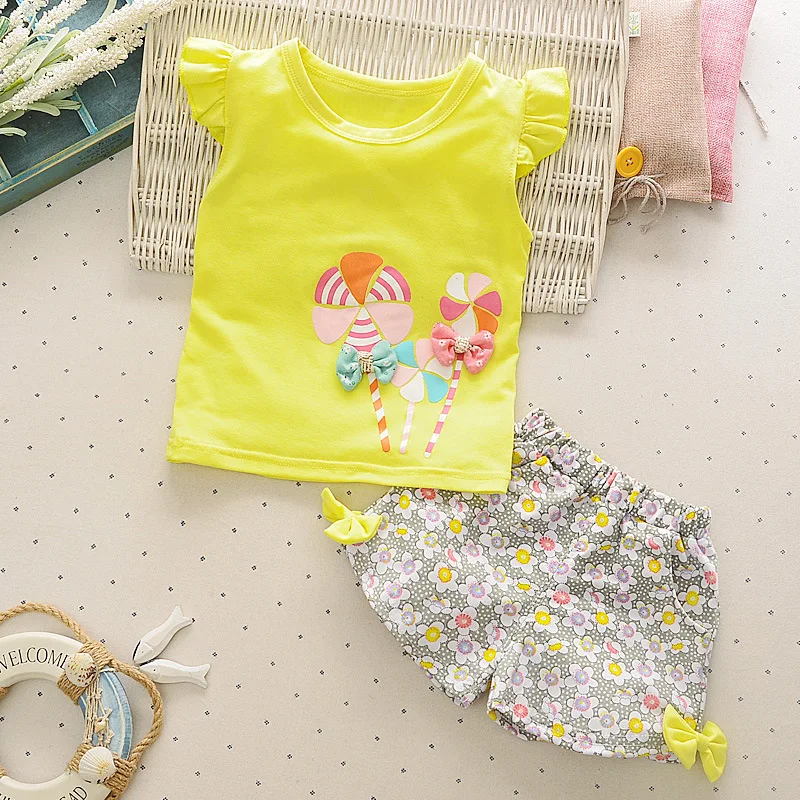 

Fashionable flower baby girls dress wholesale summer kids clothing