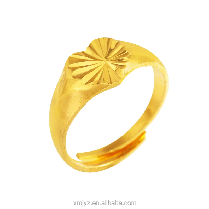 

Cross-Border New Product Brass Gold-Plated Ring Love Open Ring Female Niche Design Sense Ladies Ring