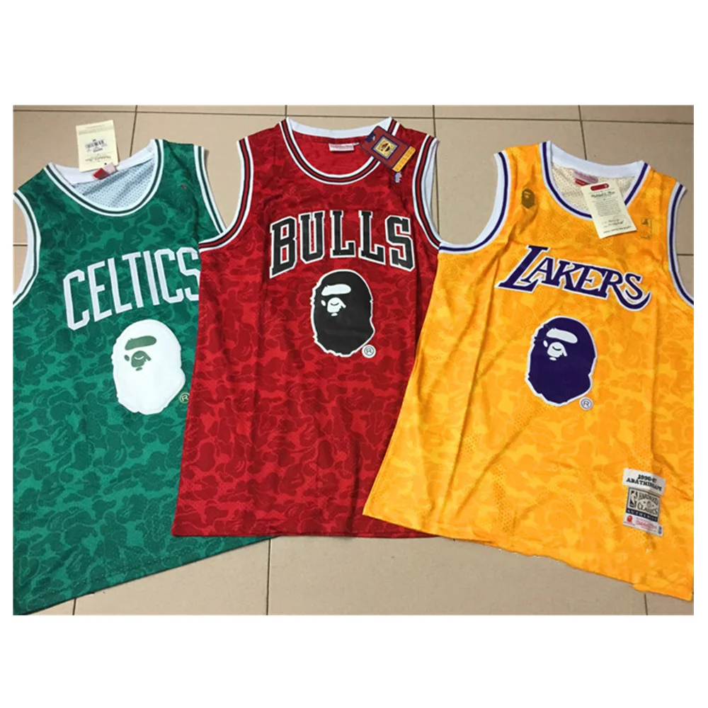 

Bape Jersey No. 93 Warriors No. 30 Celtics No. 23 Rockets Cavaliers Joint Embroidered Basketball Jersey, Customized colors