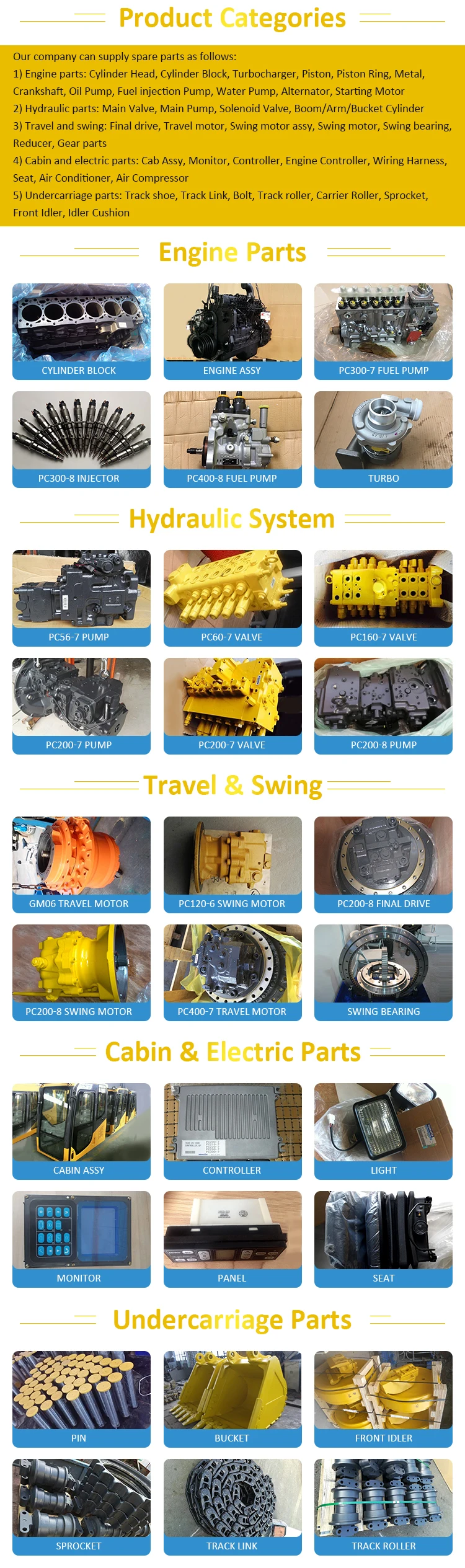 PC200-6 PC220-6 PC230-6 hydraulic pumps 708-2L-00421 708-2L-00422 708-2L-00423 electric hydraulic pump