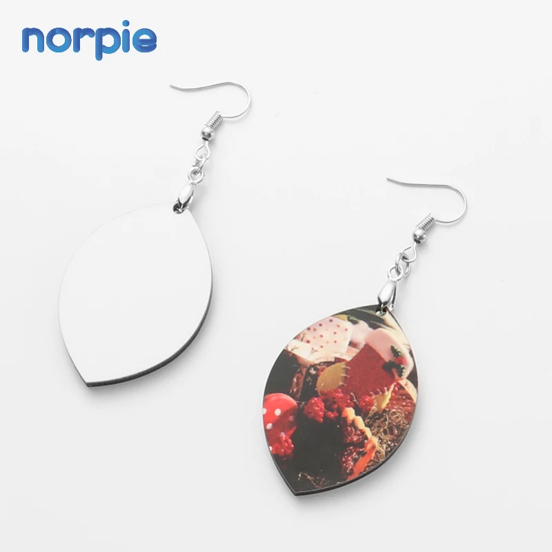 

Heat Transfer Blank Leaf Shape MDF Earrings for Sublimation Mother Day Gifts 2021, White