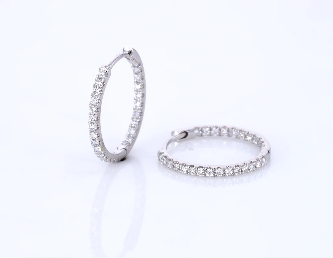 

Lab grown diamonds 14k/18k jewelry earrings on discount for gift wedding party multiple optional support customization.