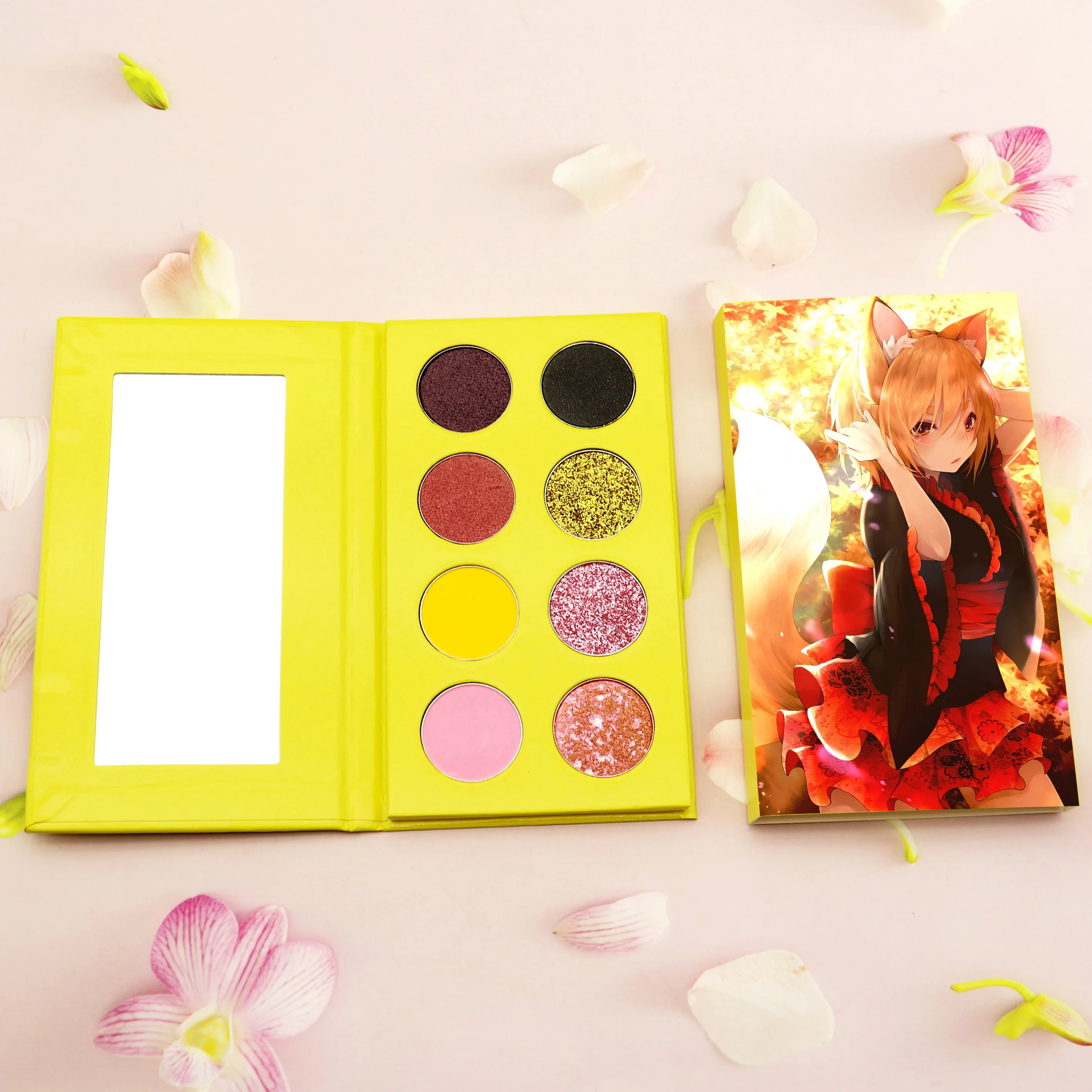 

Custom no brand no name no label makeup cosmetics high pigments private label eyeshadow palette