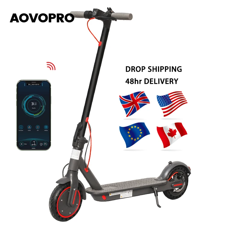 

AOVO Pro Scooter Electrico Uk Eu Us Warehouse 10.4ah 350w Adult 2 Wheels Foldable Fast Mobility E Scooter