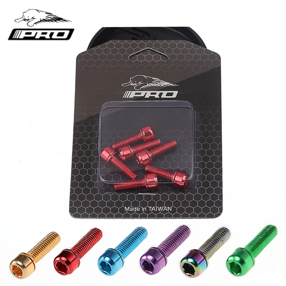 

IIIPRO TAIWAN MTB Road Washer titanium steel Handlebar Bolt Bicycle Screws ,Custom Bicycle Screw, Blue/red/gold/green/purple/colorful