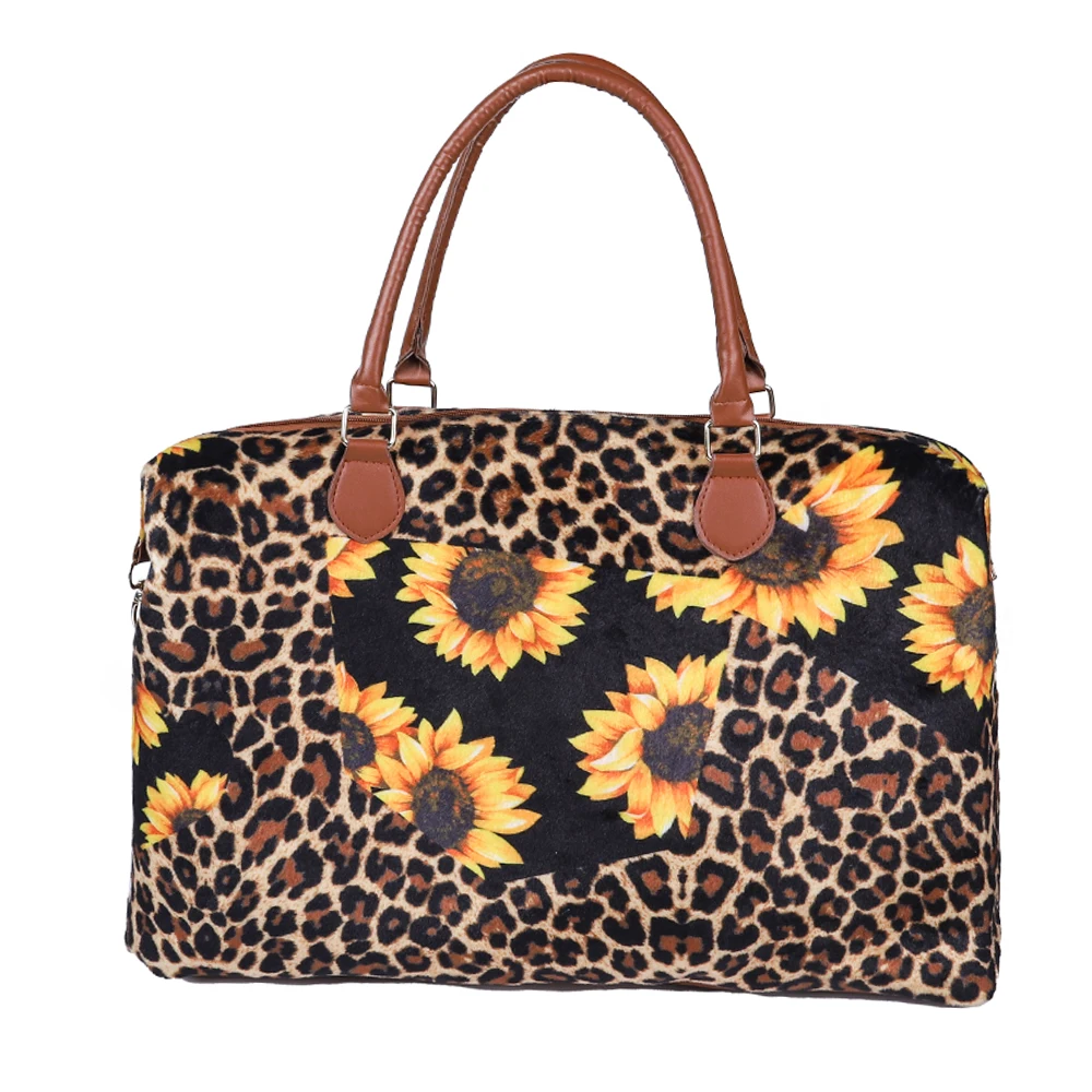 

Fashion Animal Print Patch Women Weekender Travel Bag Ladies Large Capacity Canvas Luggage Duffel Tote Bag, 19 colors