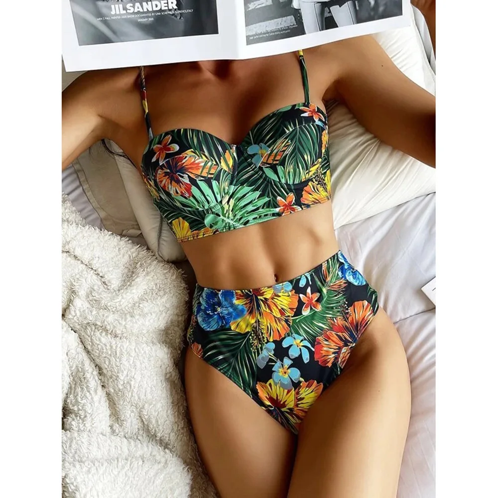 

TW222 Wholesale Adjustable Strap Swimsuit Bright Color Beachwear Underwire Design Bathing suit Sexy 2021 Bikini Women Swimwear