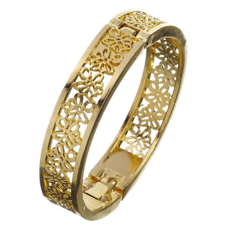

Gold Morocco hollow bracelet for women nationality open sleeve bracelet dubai wedding jewelry, Gold and silver