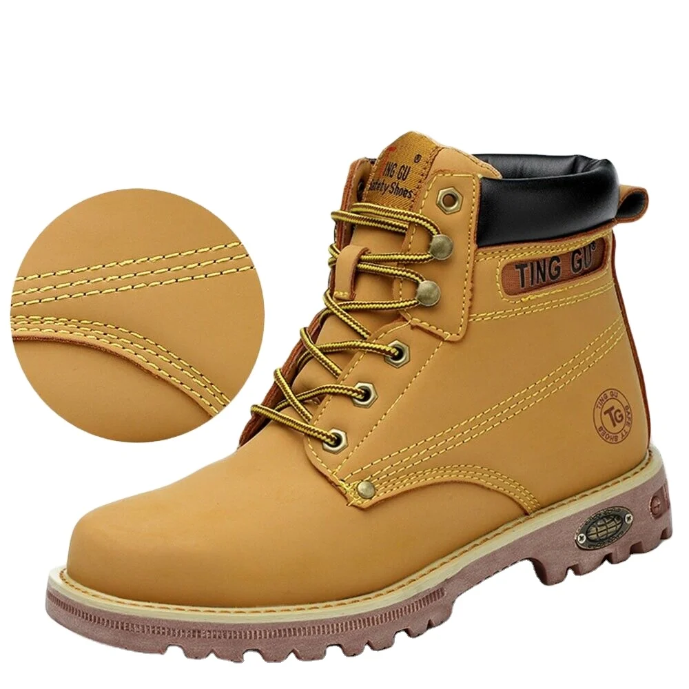 

Men's Safety Steel Toe Work Boots Desert Military Waterproof Leather Ankle Shoes