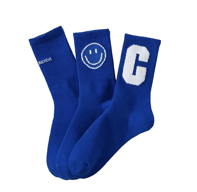 

Youki new arrival Klein blue crew cotton/polyester socks for women wholesales cotton socks