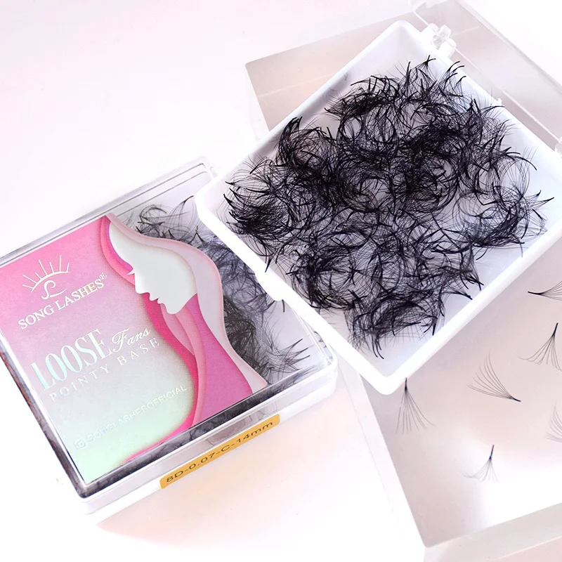 SONG LASHES Premade Volume Fans Loose Thin Pointy Base  Eyelashes Extensions