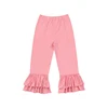 elastic soft baby pants newborn pink double ruffles toddler pants high waist summer long style baby girls pants