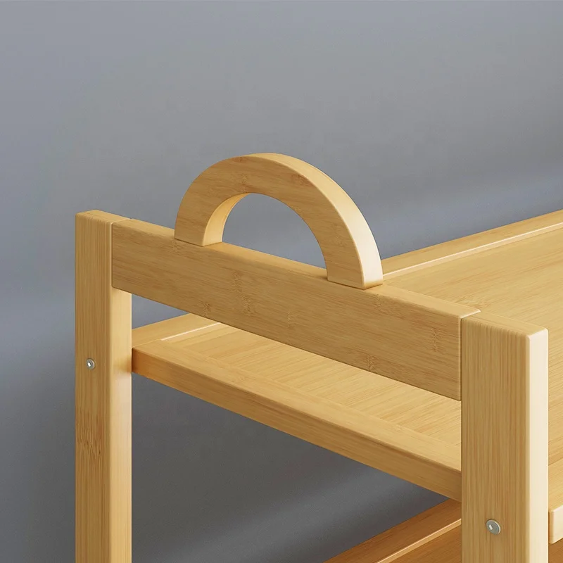 
Haichuan New style 1 tier 2 tier 3tier bamboo shoe rack medium natural on sale from China factory with low price 