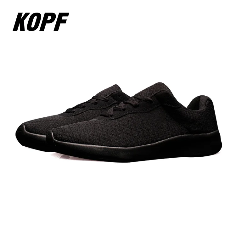 

Hot Sale Men's Custom Breathable Casual Flat Shock Absorbing Sneakers For Men Shoes Sports, Black & white