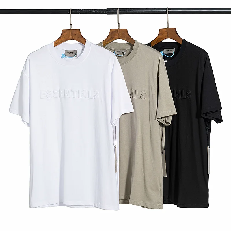 

MWJ6905 High street trend o neck short sleeve loose cotton plain tshirt man wear clothes tshirts casual white t-shirt