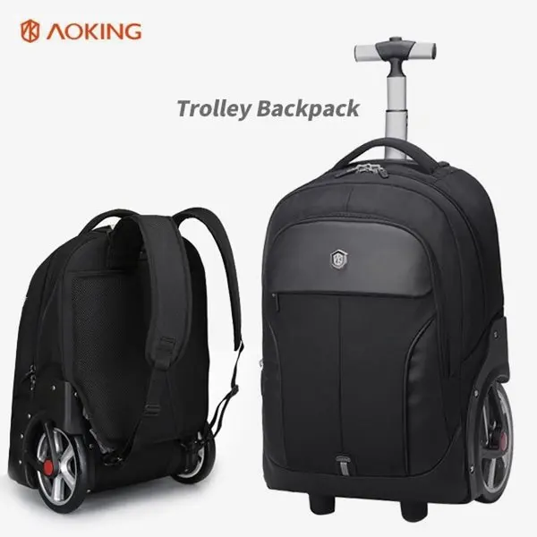 

19 inches large capacity business wheeled backpack travel laptop trolley backpack with wheels for school