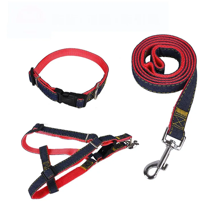 

Hot Sale Dog Pet Collars & Leashes Harness Set Training Dog Collars And Leash Set